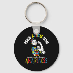 Proud Mum Autism Awareness Family Matching Gifts Key Ring