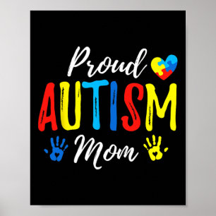 Proud Mum Autism Awareness Family Matching Poster