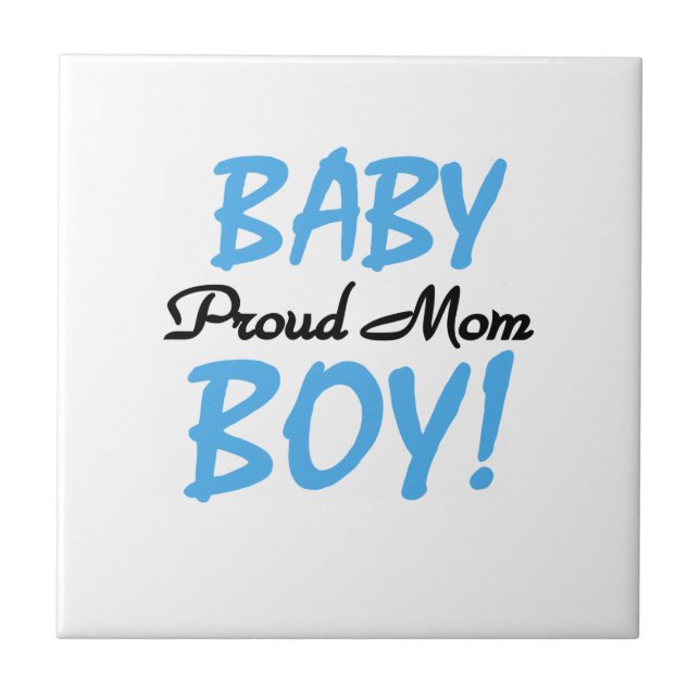 Proud Mum Baby Boy Gifts Tile (Front)