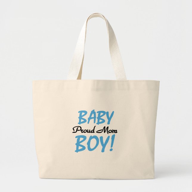 Proud Mum Baby Boy Tshirts and Gifts Large Tote Bag (Front)