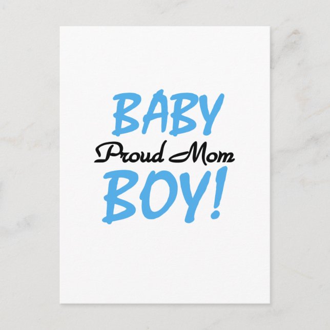 Proud Mum Baby Boy Tshirts and Gifts Postcard (Front)