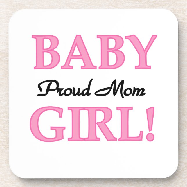 Proud Mum Baby Girl Gifts Coaster (Front)