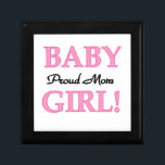 Proud Mum Baby Girl Gifts Gift Box<br><div class="desc">The proud mum of a baby daughter will love our Proud Mum Baby Girl keepsake boxes,  tiles,  ornaments,  notebooks,  stickers,  tote bags,  cards,  magnets,  and other items with pink text!</div>