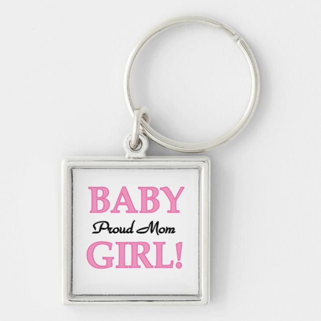 Proud Mum Baby Girl Gifts Key Ring (Front)
