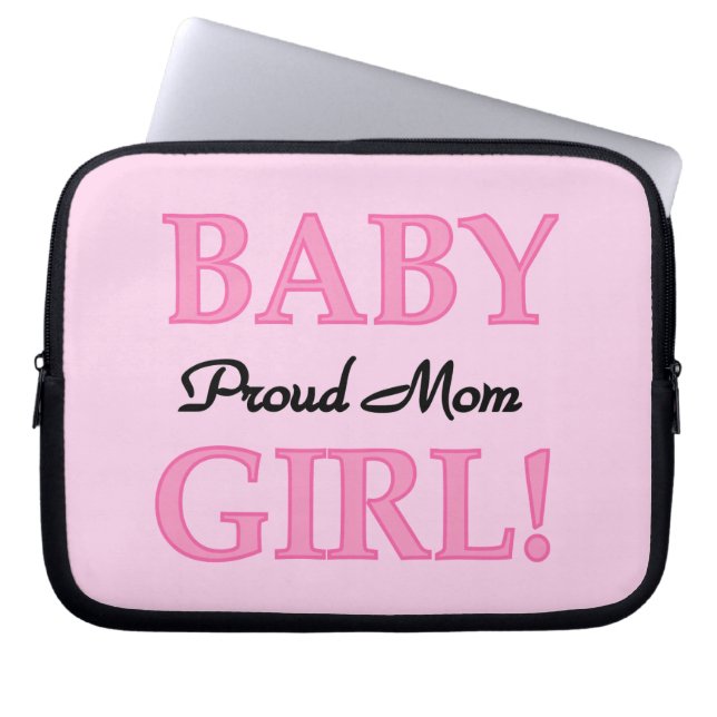 Proud Mum Baby Girl Gifts Laptop Sleeve (Front)