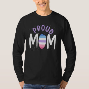 Proud Mum Bi Gender Flag Gay Pride Mothers Day Lgb T-Shirt