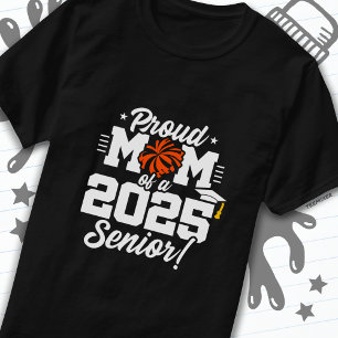 Proud Mum Cheerleader Class of 2025 Cheer Senior T-Shirt