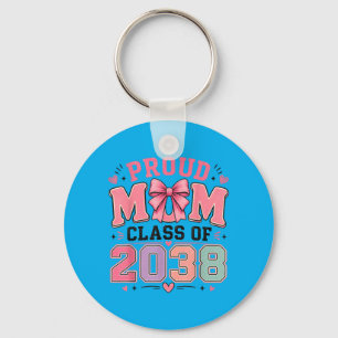 Proud Mum Cl Of 2038 Retro Kindergarten Back To Key Ring