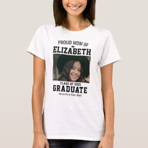 Proud Mum Class of 2025 Graduate Parent Custom T-Shirt