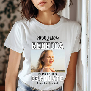 Proud Mum Class of 2025 Graduate Parent Custom T-Shirt
