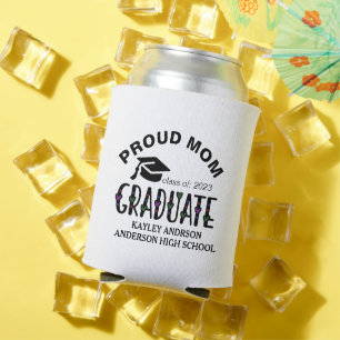 Proud Mum, Custom Graduation Name Year  Can Cooler