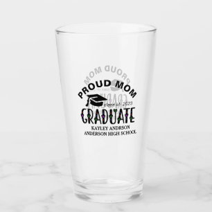 Proud Mum, Custom Graduation Name Year  Glass
