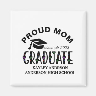 Proud Mum, Custom Graduation Name Year  Magnet