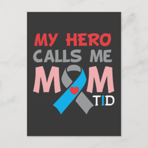 Proud Mum Diabetic Son Diabetes Awareness Warrior Postcard