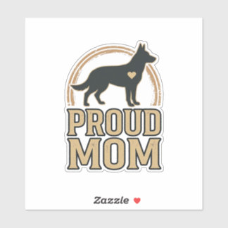 Proud Mum Dog Silhouette Vintage Vector Design_1