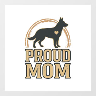 Proud Mum Dog Silhouette Vintage Vector Design_1