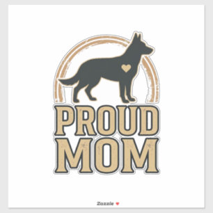 Proud Mum Dog Silhouette Vintage Vector Design_1
