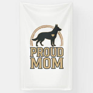 Proud Mum Dog Silhouette Vintage Vector Design_1 Banner