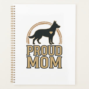 Proud Mum Dog Silhouette Vintage Vector Design_1 Planner