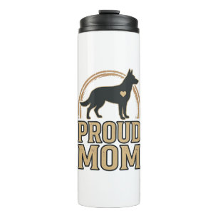 Proud Mum Dog Silhouette Vintage Vector Design_1 Thermal Tumbler