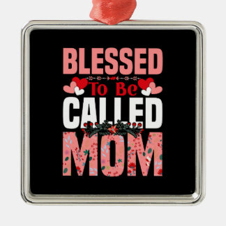 Proud Mum Flower Metal Ornament
