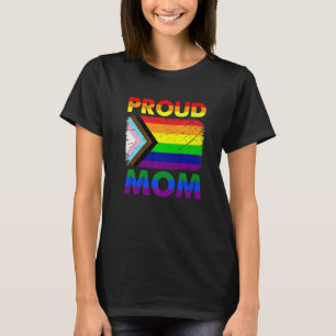 Proud Mum Gay Pride Lgbt Ally Retro Rainbow Mother T-Shirt