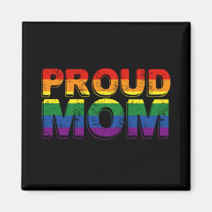 Proud Mum Gay Pride LGBT Rainbow Mother LGBTQ Magnet