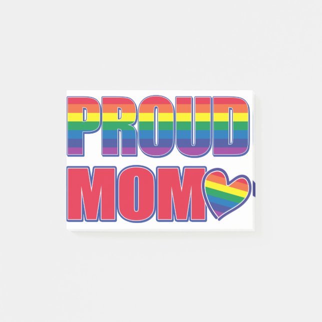 Proud Mum Gay Pride Post-it Notes (Front)