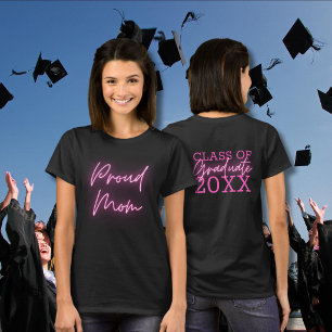 Proud Mum Graduate Neon Pink T-Shirt