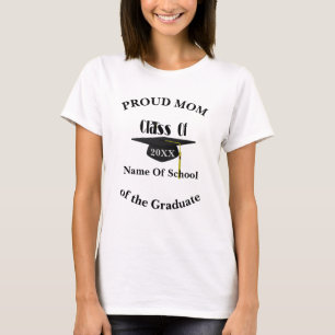 Proud Mum Graduation Cap Personalised  T-Shirt