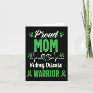 Proud Mum Kidney Disease Warrior Awareness Ribbon Card