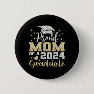 Proud Mum Of 2024 Graduate Awesome Family College 6 Cm Round Badge