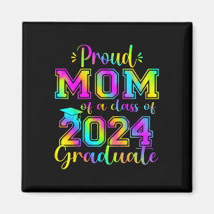 Proud Mum Of 2024 Graduate Awesome Family College Magnet