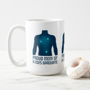 Proud Mum of 2025 Biomed Grad Futuristic Art Coffee Mug
