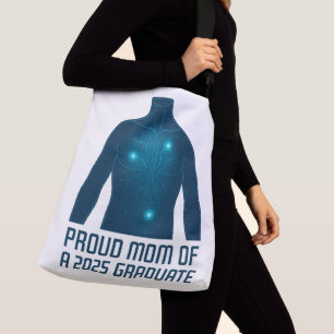 Proud Mum of 2025 Biomed Grad Futuristic Art Crossbody Bag