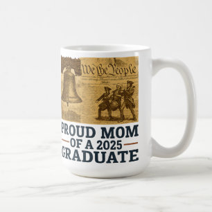Proud Mum of 2025 History Grad Gift USA Global Coffee Mug