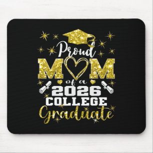 Proud Mum Of 2026 College Graduate Family 26 Gradu Mouse Pad