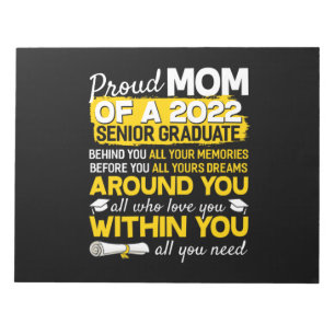 Proud Mum Of A 2022 Senior Graduate Senior 22 Notepad