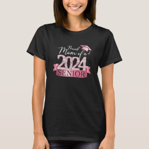 Proud Mum of a 2024 Senior I School Colour Pink Pa T-Shirt