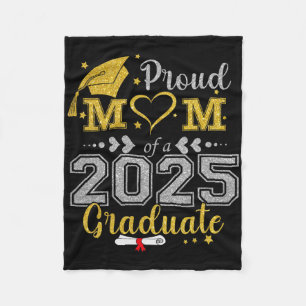 Proud Mum Of A 2025 Graduate Cl Senior Graduation Fleece Blanket