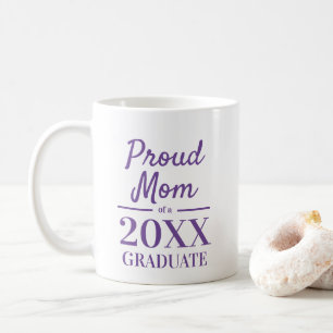Proud mum of a 2025 graduate elegant typography coffee mug