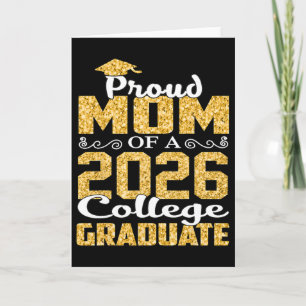 Proud Mum Of A 2026 College Graduate Shirt Graduat Card