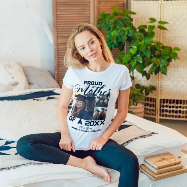 Proud Mum of a 2026 Graduate 3-Photo Collage T-Shirt (Creator Uploaded)