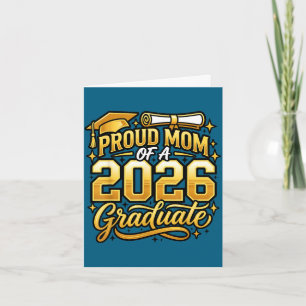 Proud mum of a 2026 graduate family graduation card