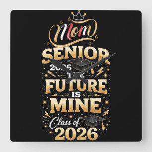 Proud Mum of a 2026 Graduate Square Wall Clock