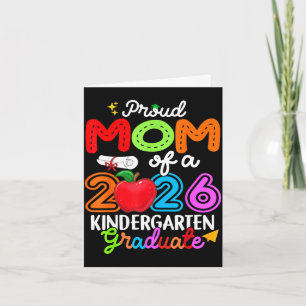 Proud mum of a 2026 kindergarten graduate mothers card