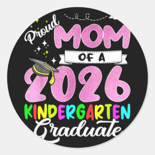Proud mum of a 2026 mum class of 2026 graduate Pro Classic Round Sticker