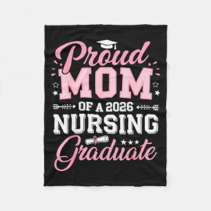 Proud mum of a 2026 nursing graduate nurse fleece blanket