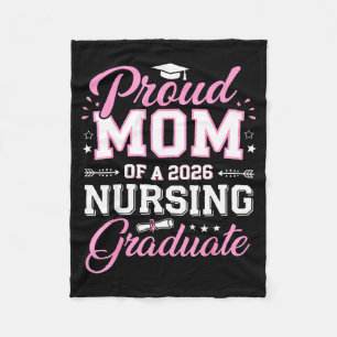 Proud mum of a 2026 nursing graduate senior class fleece blanket