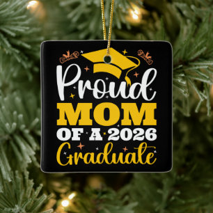 Proud Mum Of A 2026 Personalised Graduation Mother Ceramic Ornament